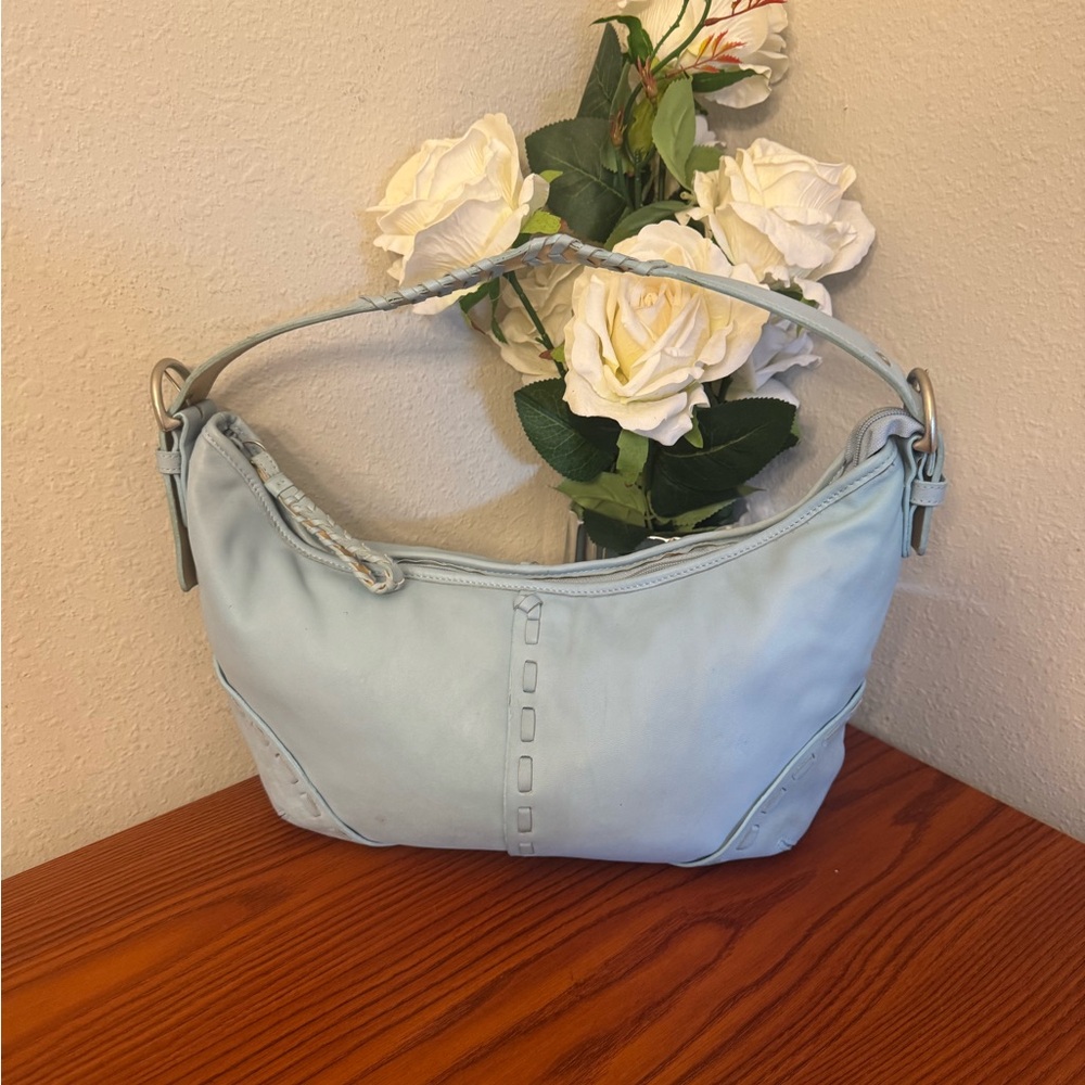 Midnight Velvet Soft Blue Hobo Bag